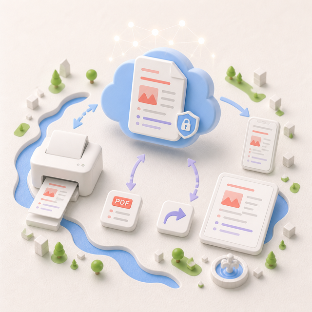 iCloud, Drucken und Teilen