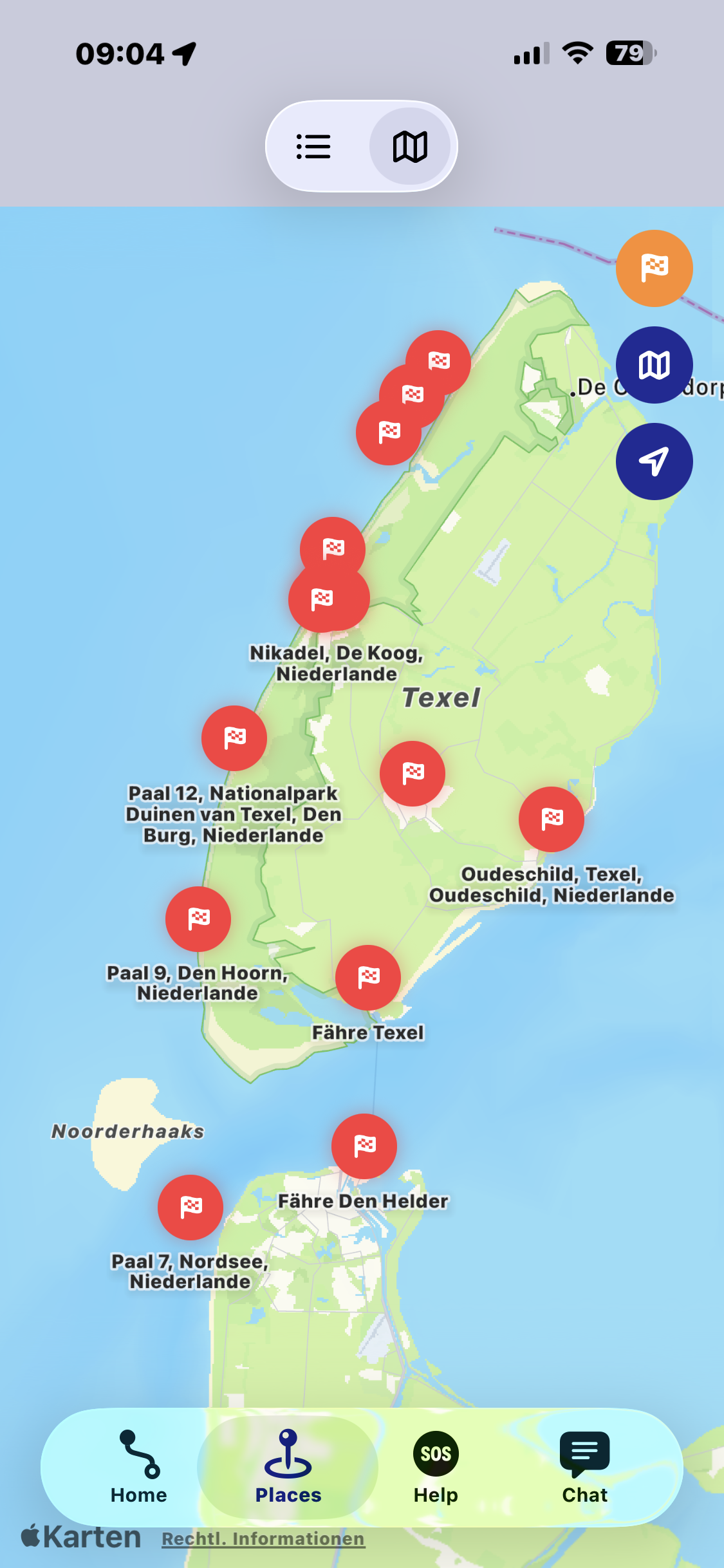 Trip planning in Navigate Back