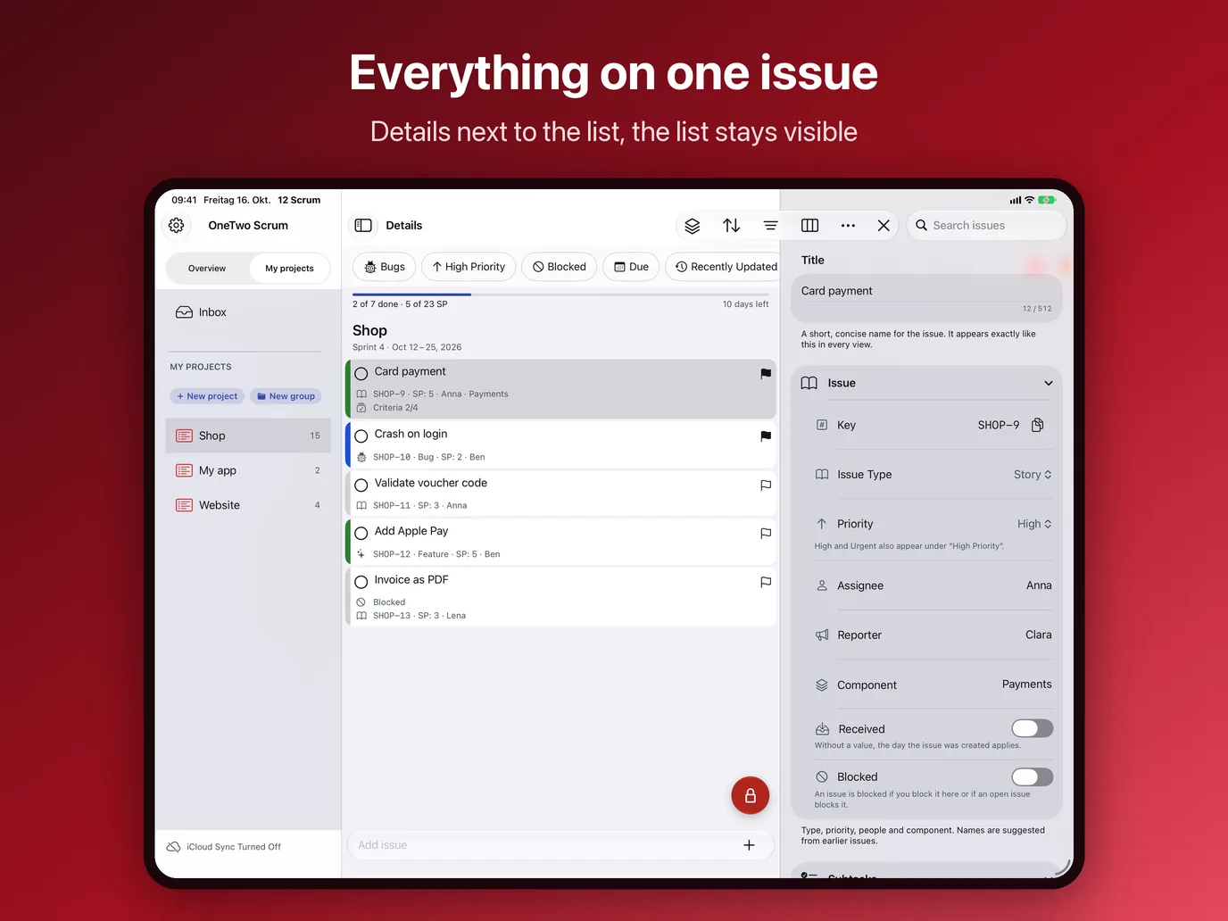 iPad, image 4 of 10: Everything on one issue