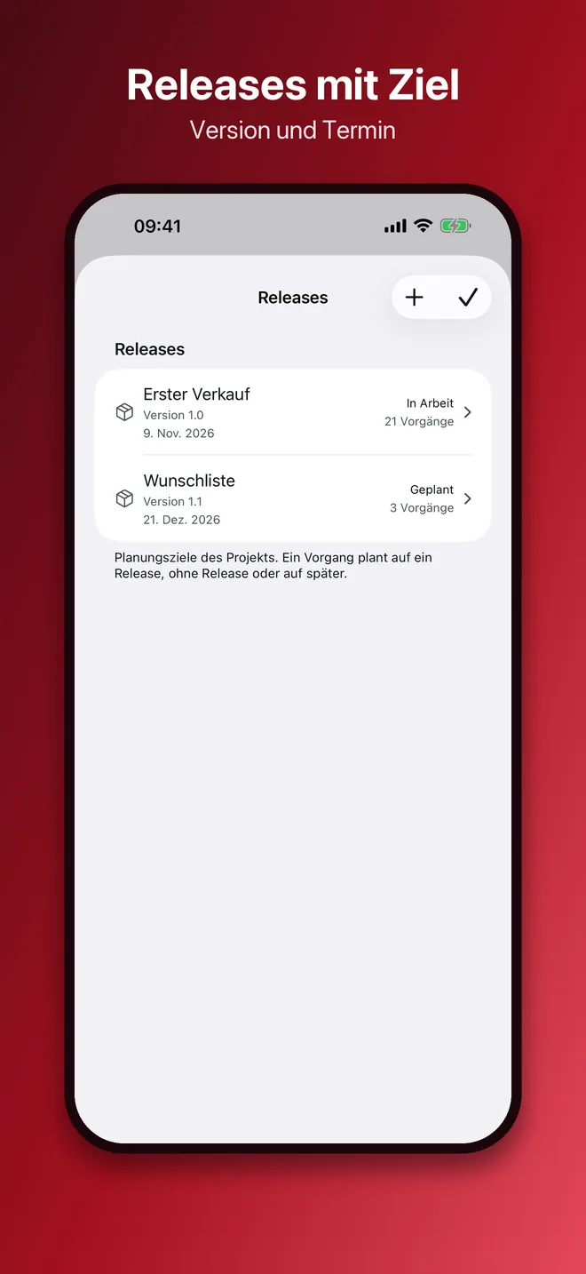 iPhone, Bild 7 von 10: Releases mit Ziel und Termin